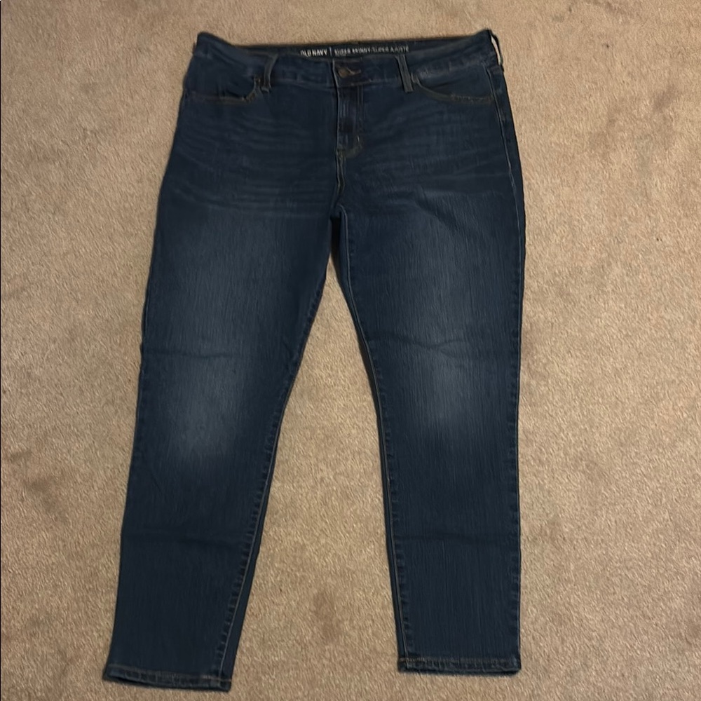 Old Navy Super Skinny Jeans in Deep Indigo Size 14